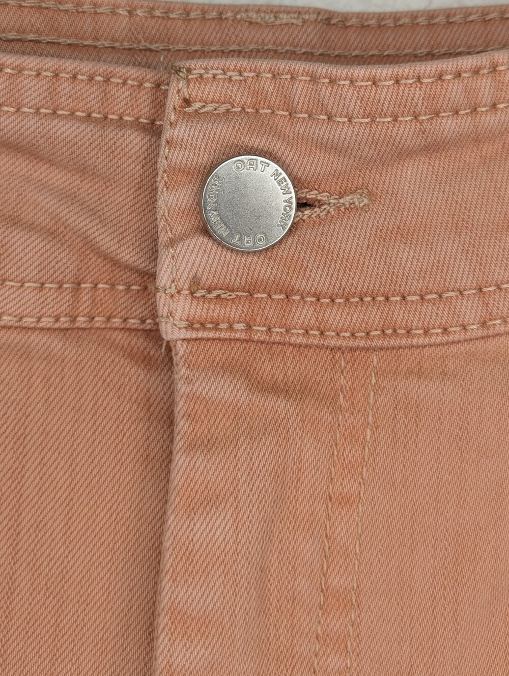OAT New York High-Rise Wide Leg Raw Hem Jeans in Dusty Rose - Picture 5 of 8